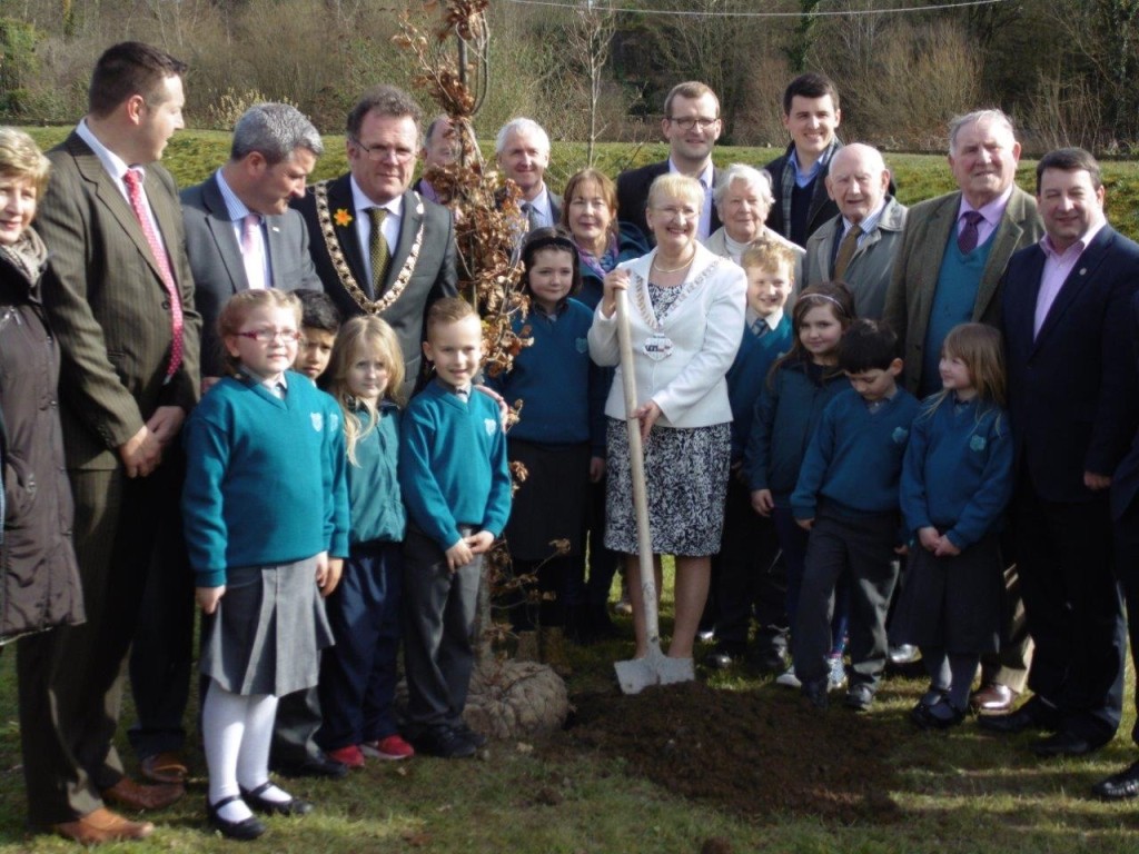 Tree planting at the County Hall